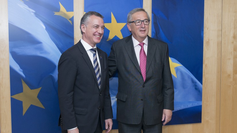 El Lehendakari Urkullu expone a Juncker la disposición de Euskadi a participar en la construcción de la Europa del futuro "de abajo a arriba"